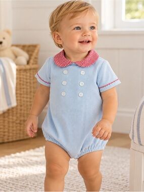 James & Lottie Baby Boy Corduroy Bubble Romper 12M